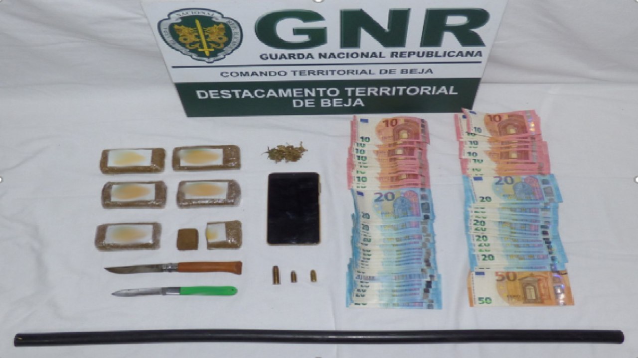 Detido pela GNR em Beja por tráfico de droga